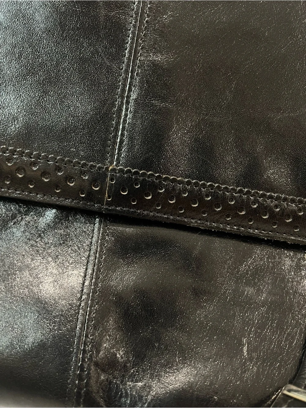 Vintage Renwick Black Leather Briefcase / Attache
